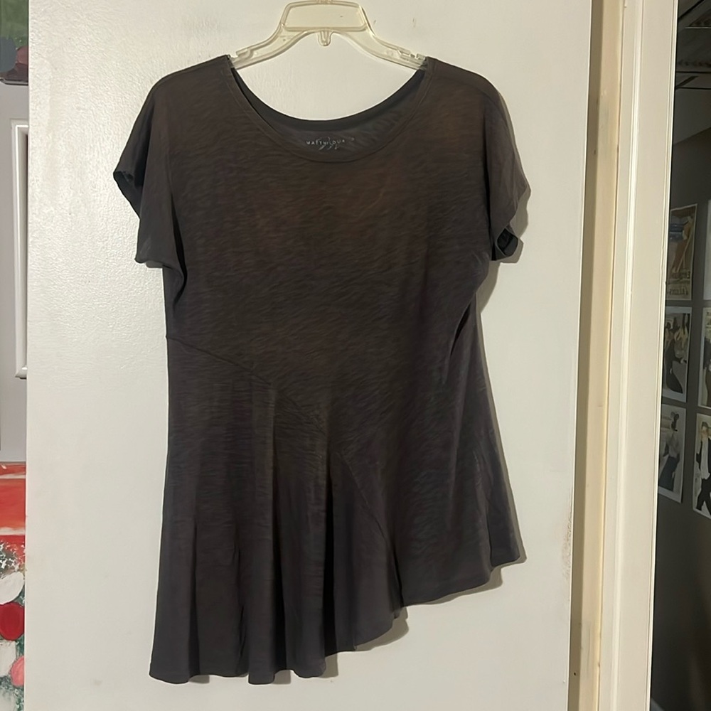 Matthildur cap sleeve asymmetrical top